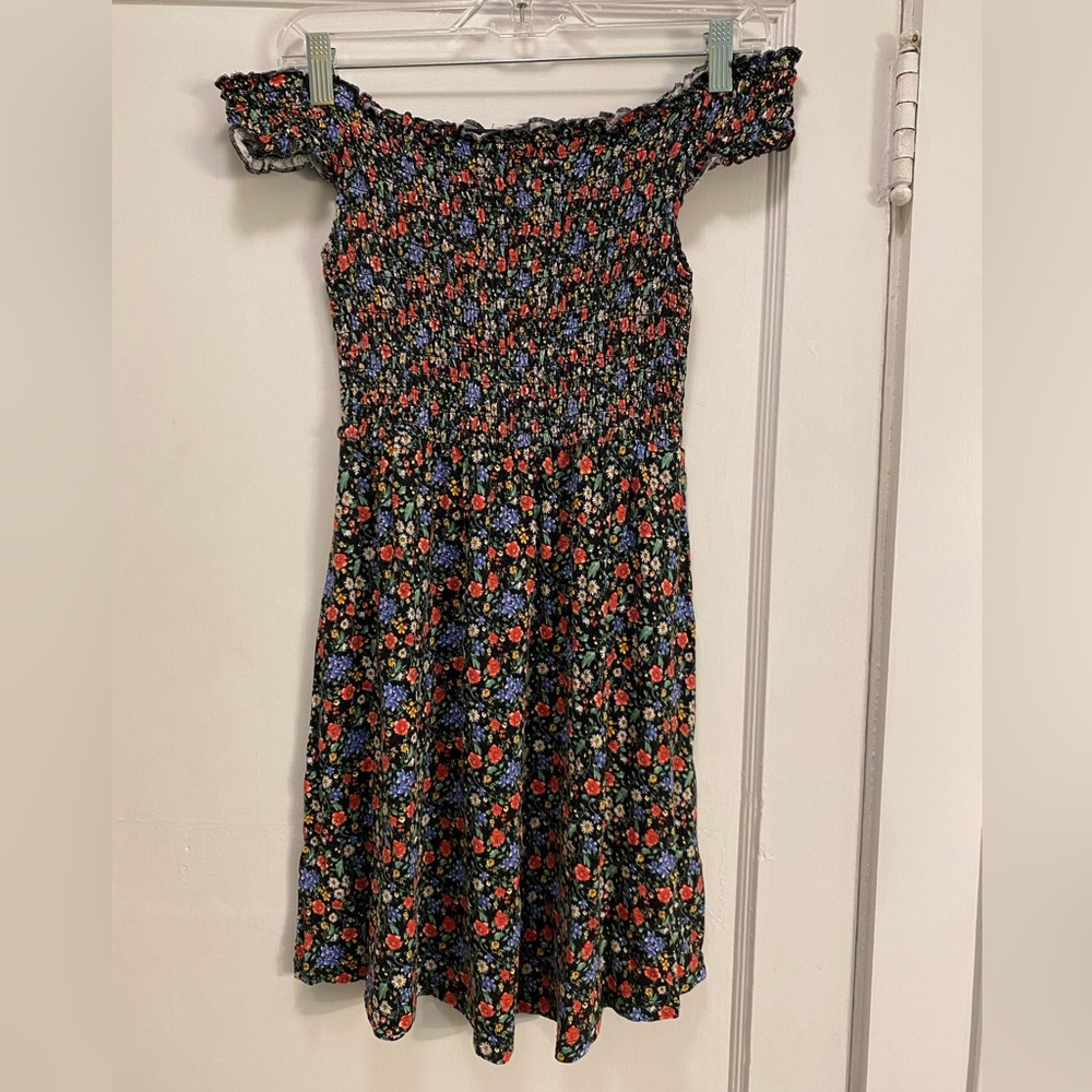 Forever 21 Floral Off The Shoulder Mini Dress